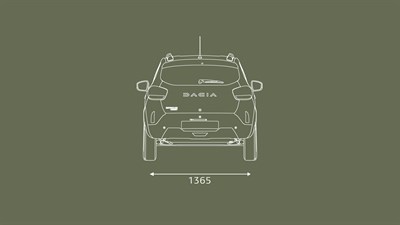 Novi Dacia Spring - dimenzije nazad