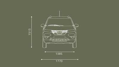 Novi Dacia Spring - dimenzije napred